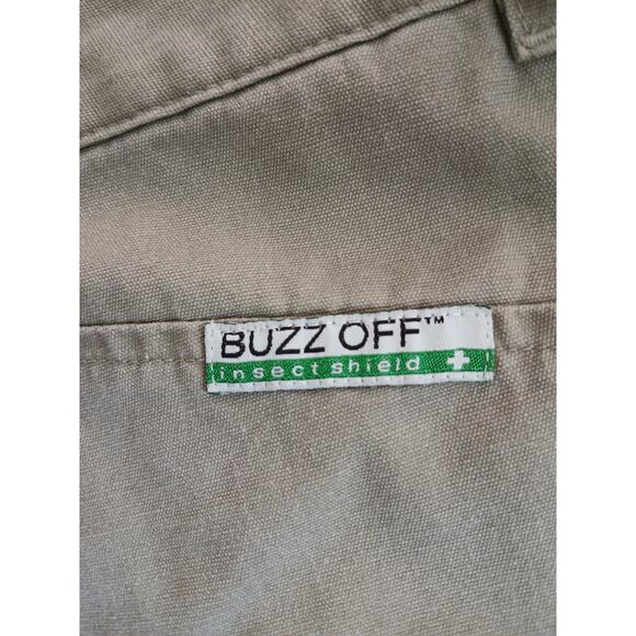Buzz Off Insect Shield Repellent Apparel Exofficio Khaki Canvas Capri Pants 10 - Picture 13 of 13